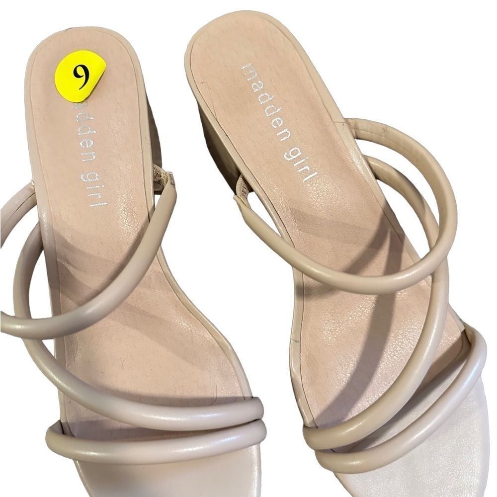 Madden Girl Nude Heeled Sandal Size 9 - Picture 7 of 12